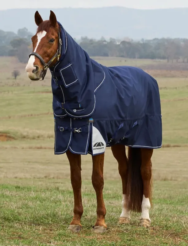 Couverture Weatherbeeta ComFiTec Ultra Turnout 220g couvre cou dtachable - 135 cm - Marine Achetez Aujourdhui