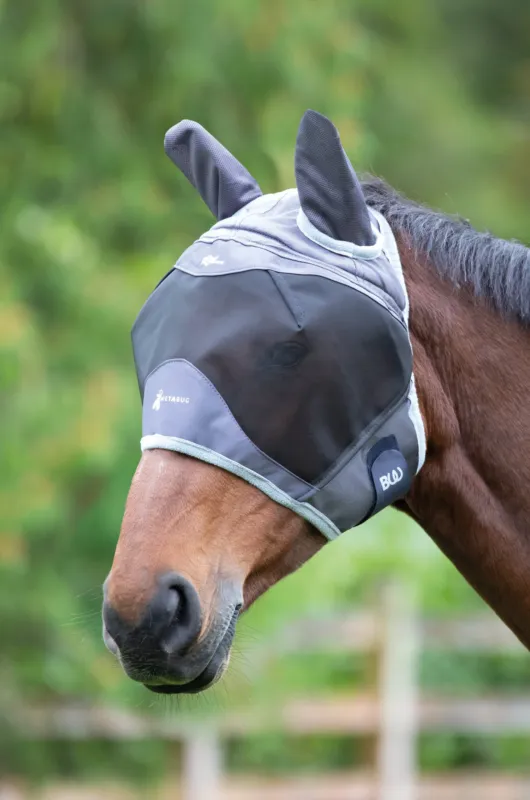 Livraison Gratuite Masque anti-mouches Metabug avec oreilles - Grand cheval - Marine