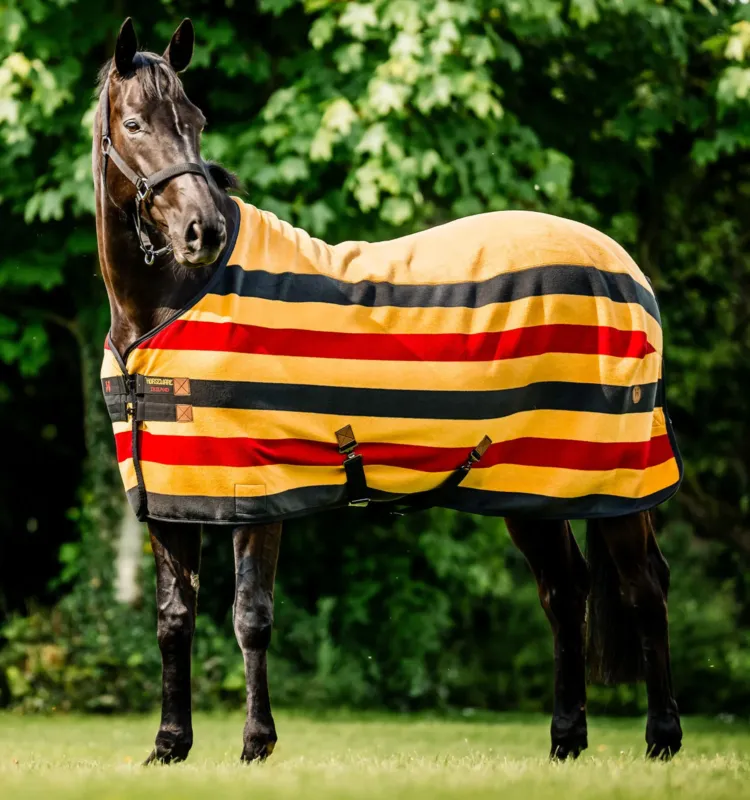 Couverture polaire Horseware Newmarket Fleece Cooler - 165 cm - Or blanc Jusqu puisement Des Stocks