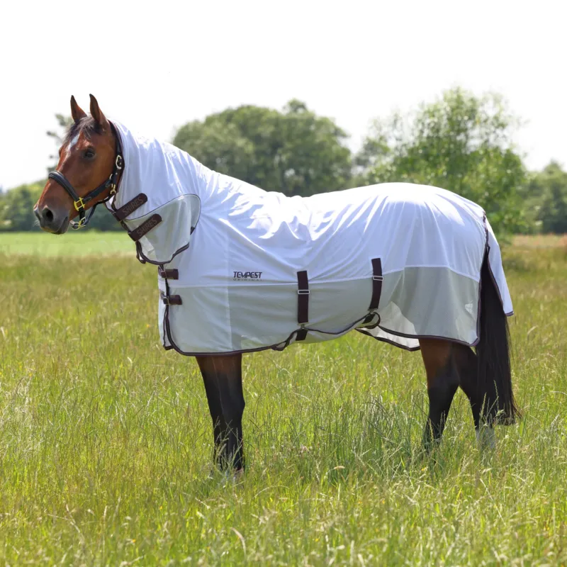 Remise Couverture anti-mouches mesh intgrale Shires Tempest Original - 125 cm - Blanc