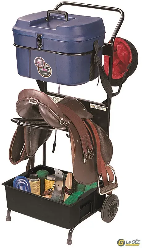 Bon Plan Servante porte-selle + malle de pansage Box Pro XL Marine