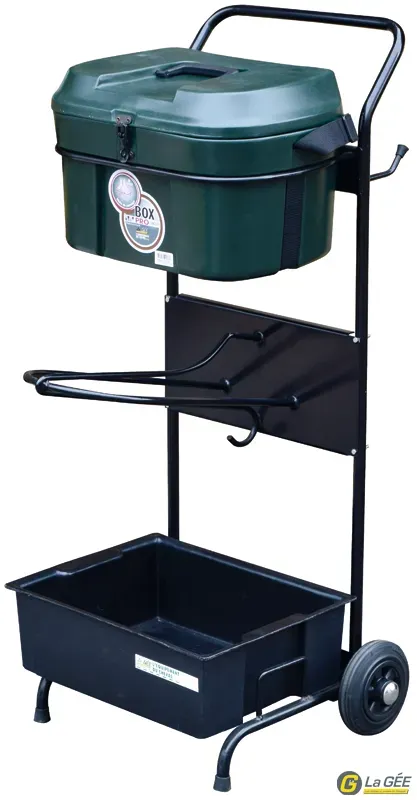 Servante porte-selle + malle de pansage Box Pro XL Vert Meilleur Prix