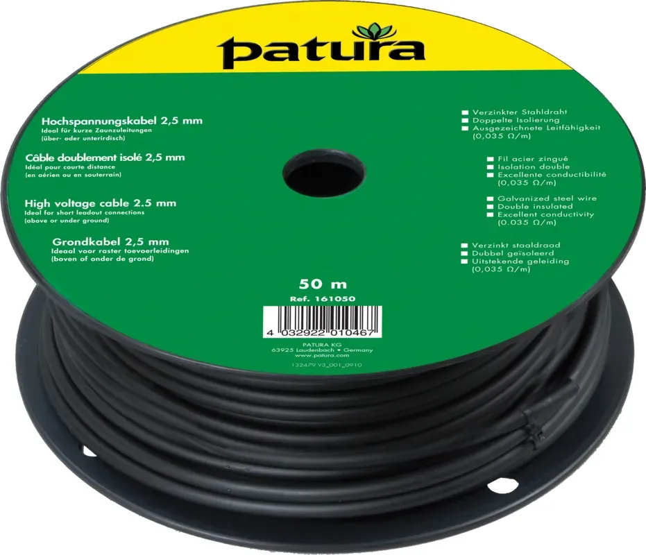 Cble haute tension 2,5 mm Rouleau de 25 m Achat Immdiat