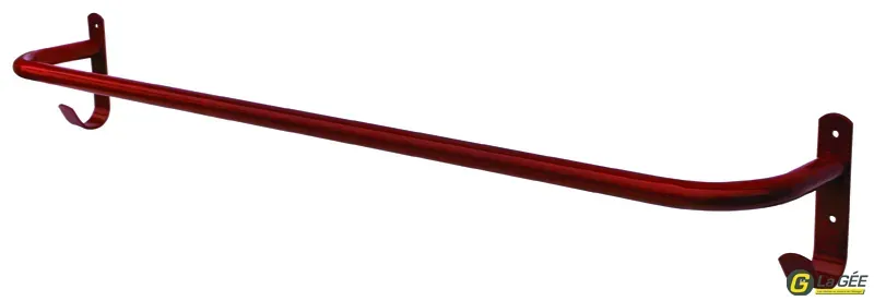 Authentique Porte-couverture mtallique Grenat avec porte bride rouge