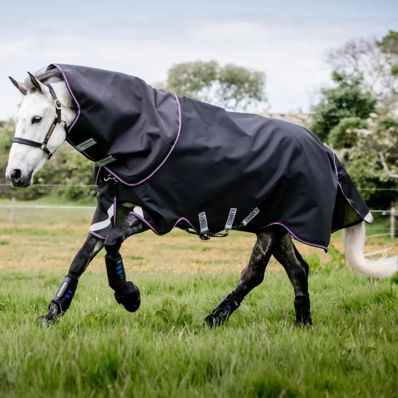 Couverture Horseware Rambo Supreme Turnout Vari-layer 1680D 250g - 115 cm - Marine / bordeaux Super Prix