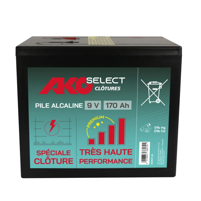 Authentique Pile Alcaline 9V 170Ah AKO Select