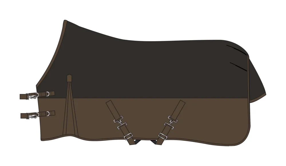 Couverture d'extrieur Imperial Riding Customized 400g avec cou - 155 cm - Marron fonc / marron clair Super Prix