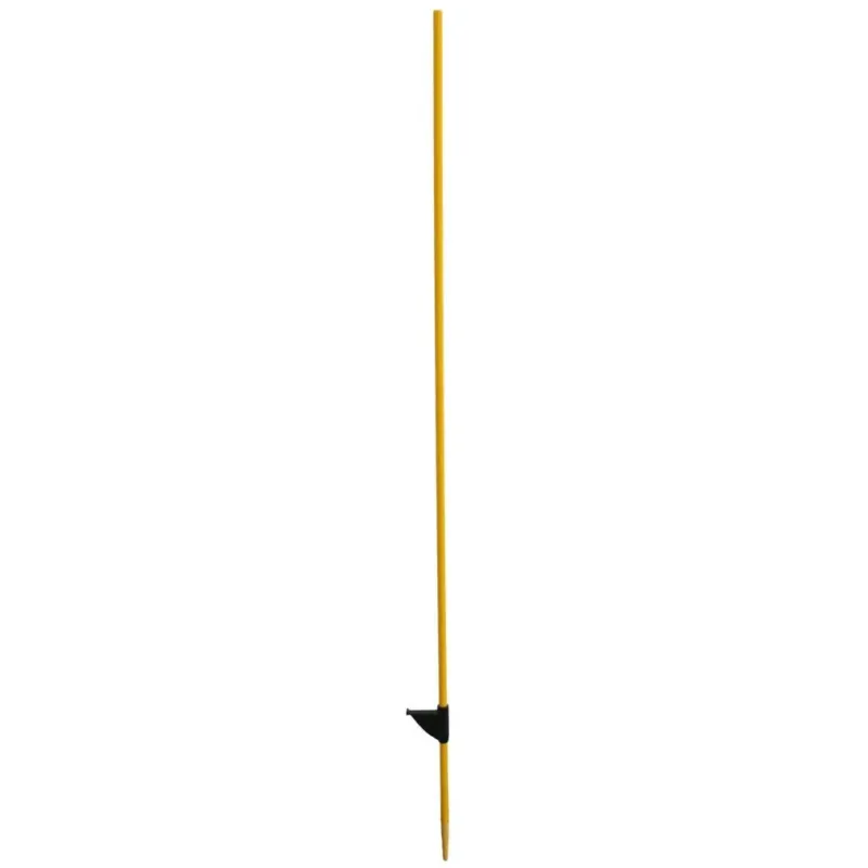 Meilleure Vente Piquet en fibre de verre 12mm 125cm jaune + talon