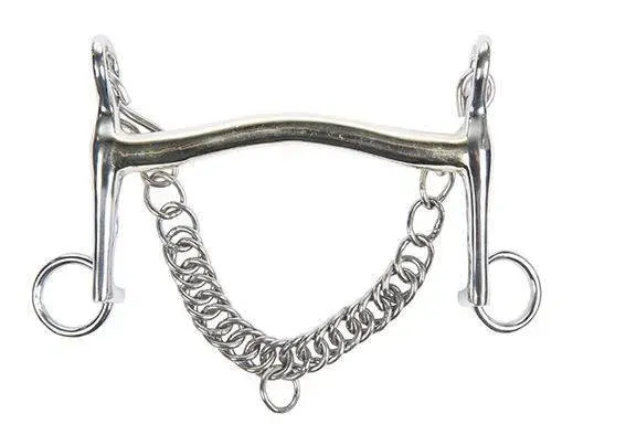 Petit Prix Mors de bride en maillechort 16 mm chane 7 cm HKM - 145 mm - Couleur indicative