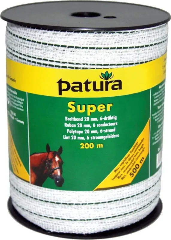 Ruban SUPER 20 mm blanc/vert 200m Meilleur Choix