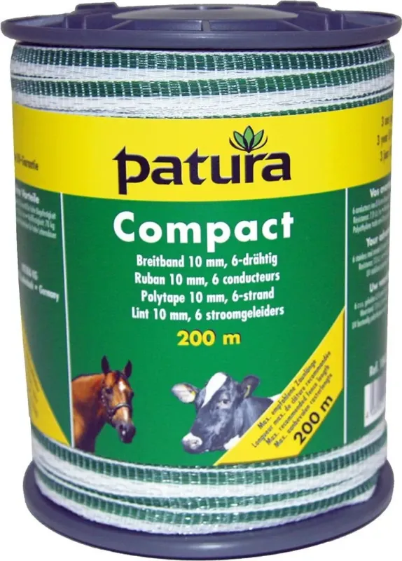 Commander Maintenant Ruban COMPACT 10 mm blanc/vert 200m