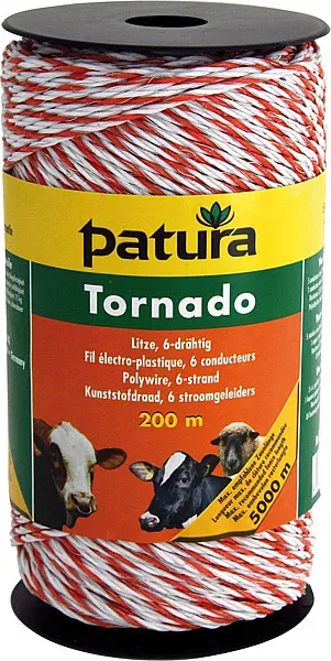 Fil lectro-plastique Tornado 1000m blanc/orange Expdi Aujourdhui