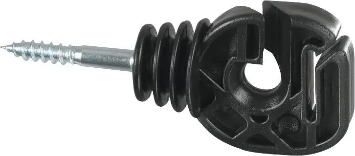 Prix Rduit Isolateur noir pour cordes et rubans filetage bois (x25)