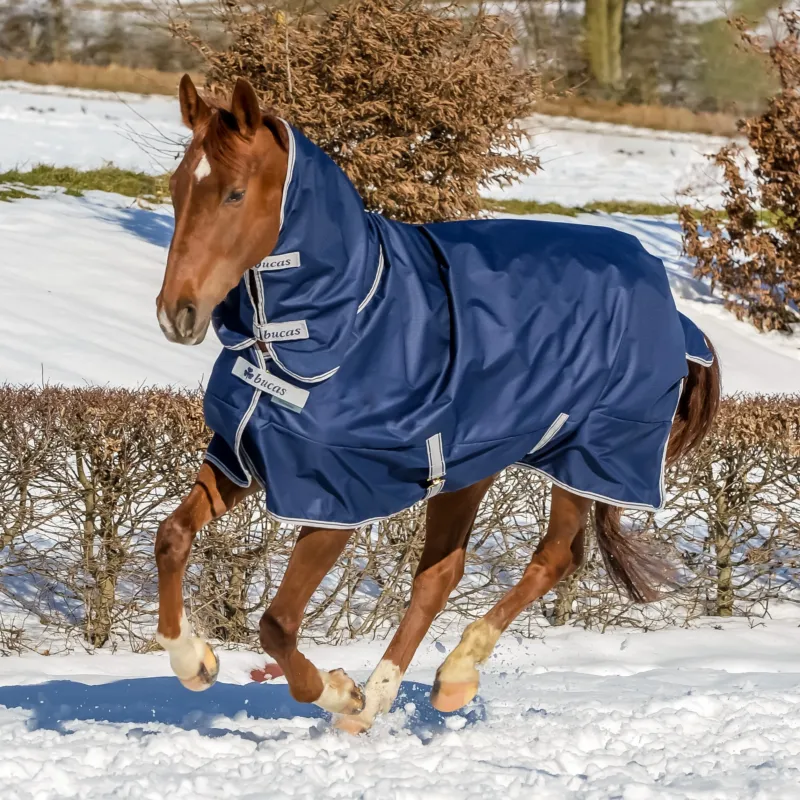 Couverture Bucas Freedom Turnout Full Neck 300g 900D - 145 cm - Bleu marine Must-Have