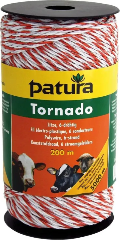Fil lectro-plastique Tornado blanc/orange 200m Soldes