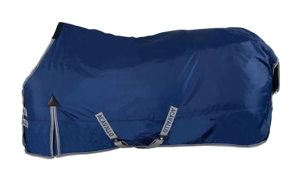 Paiement Scuris Couverture turnout impermable en polyester 840D ripstop avec rembourrage 400g Acavallo - 155 cm - Marine