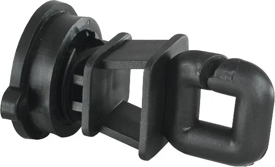 Seulement Aujourdhui Isolateur universel noir pour piquets jusqu' 12mm (x25)