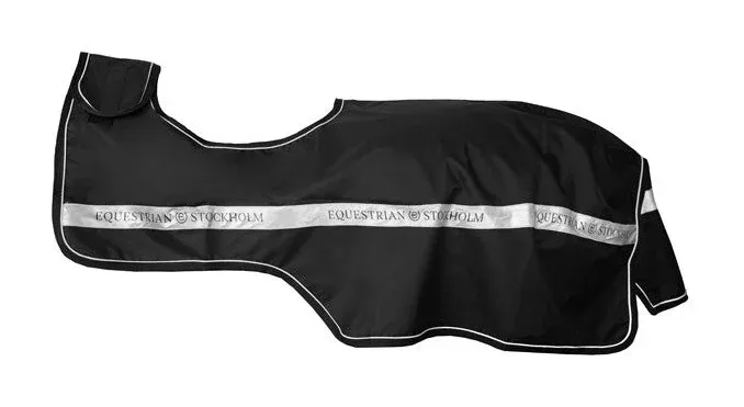 Pas Cher Couvre-reins Equestrian Stockholm Reflective Luminous – Grand cheval – Noir lumineux