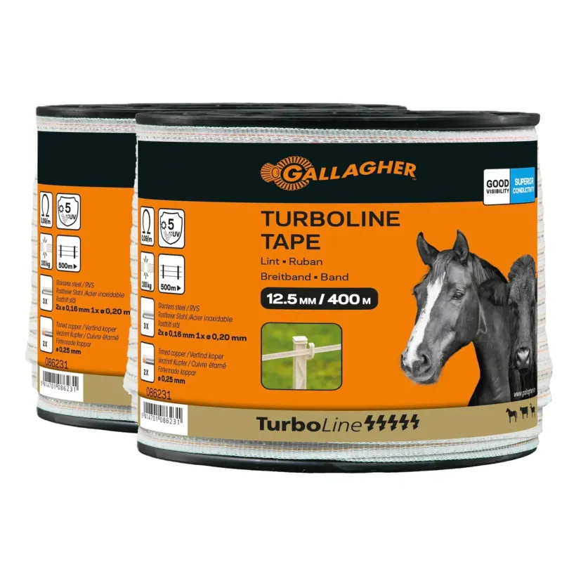 Paquet DUO Ruban TurboLine 12,5 mm blanc - 2x400 m Affaire Saisir