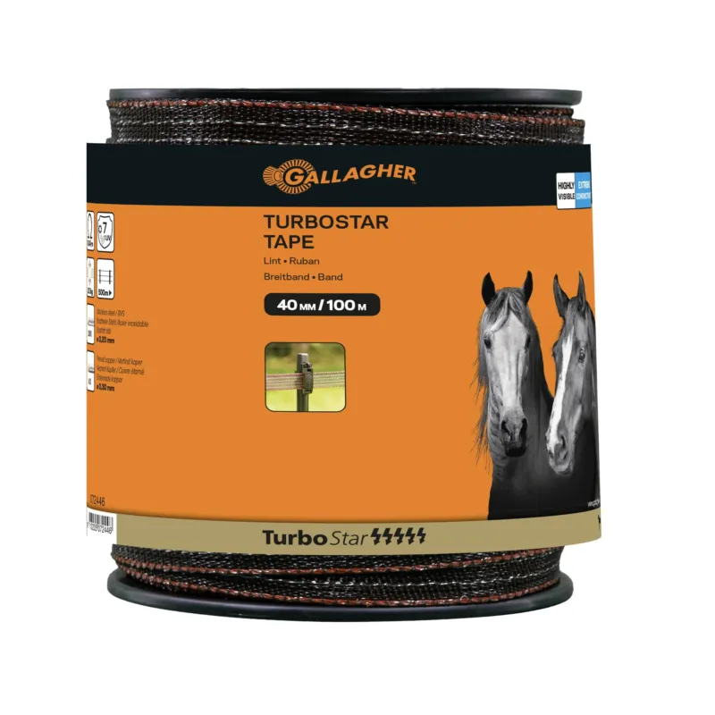 Expdi Aujourdhui Ruban TurboStar 40 mm terra 100 m GALLAGHER