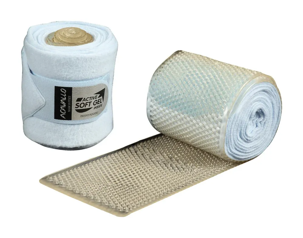 Commander Vite Bandes en gel et polaire Acavallo par paire - Blanc