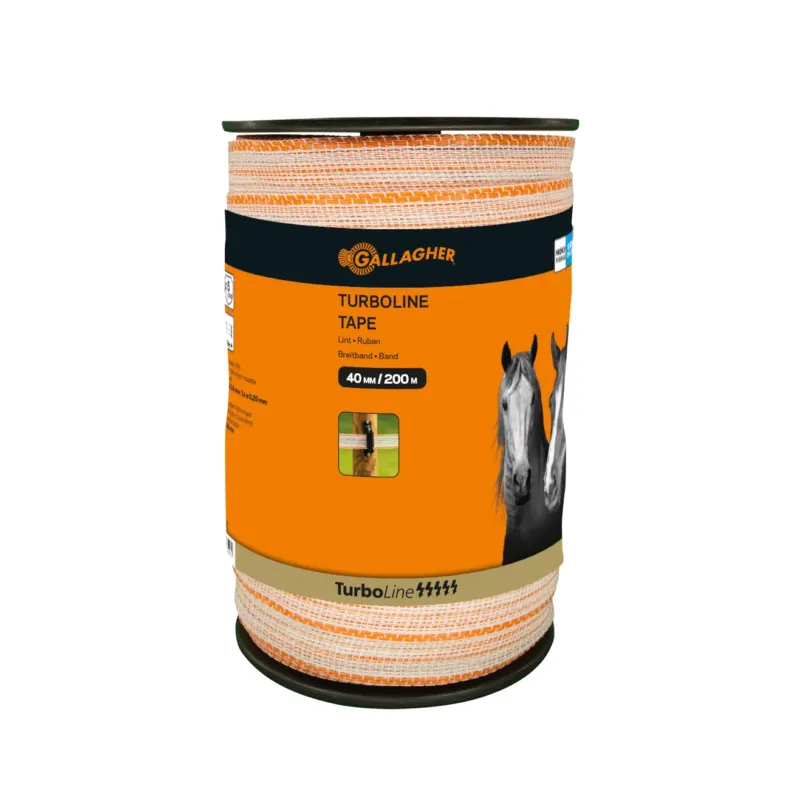 Commander Maintenant Ruban TurboLine 40 mm blanc 200 m GALLAGHER