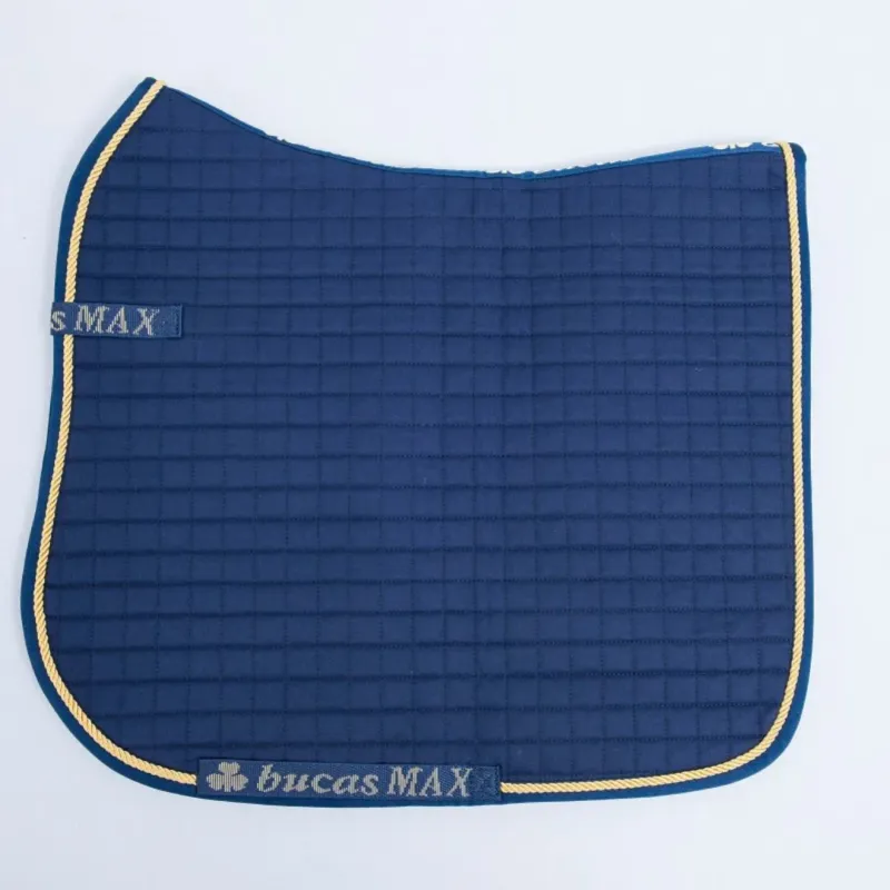 Super Prix Tapis de selle Bucas Max Dressage - Bleu marine / or