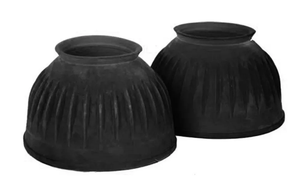 Livraison Gratuite Cloches stries caoutchouc Finn-Tack - L - Noir