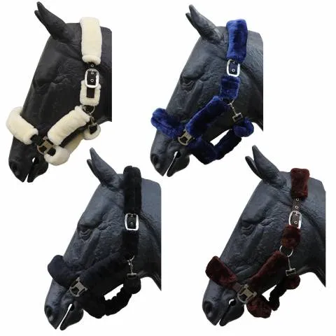 Satisfait Ou Rembours Licol nylon Douceur complet fourrure synthtique - JMR - brun - poney