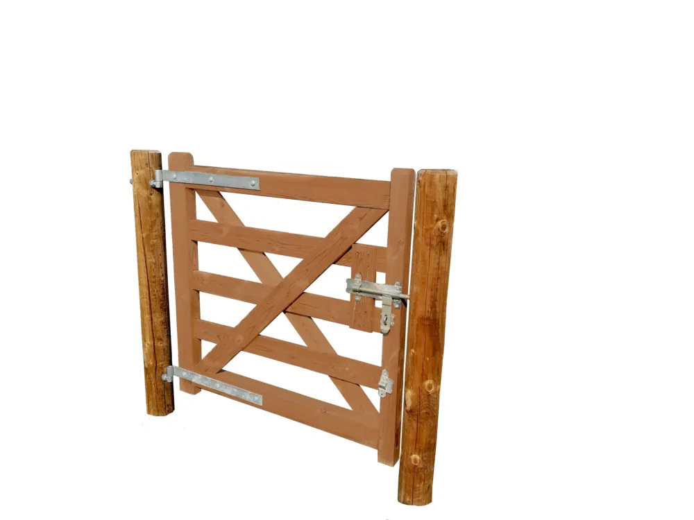 Vente Directe Portillon Western pin trait autoclave marron 1,2x1,2x0,07 m