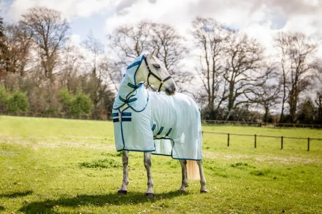Pas Cher Couverture anti-insectes Amigo Bug Buster - Horseware - BLEU CIEL/TURQUOISE - 5'6 / 115 CM