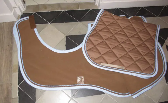 Couvre-reins polaire RG Italy - Camel bord ciel - Non - Amricaine avec dcoupe de jambes - 165 Seulement Aujourdhui