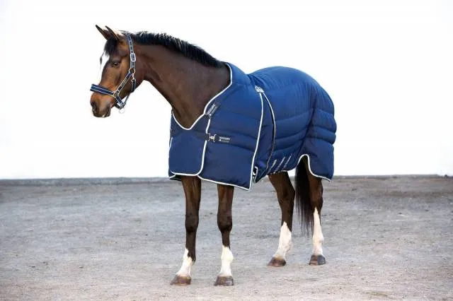 Couverture d'curie Rambo Optimo 400g - Horseware - MARINE/BEIGE - 5'6 / 115 CM Top Vente