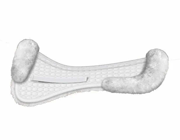 Nouveaut Amortisseur en vritable mouton pour selle dressage - Mattes - blanc - M