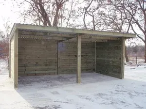 Abri cheval double 3x6m Prix Promo