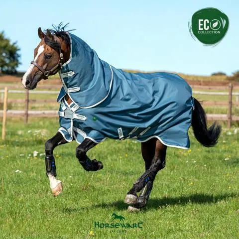Couverture impermable AmEco Bravo 12 Plus - Horseware - co-responsable - TEAL - 5'6 / 115 CM Achetez Aujourdhui