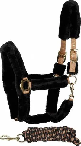 Licol et longe doubl - Harry's Horse - Bleu Marine - Cheval Produit De Marque
