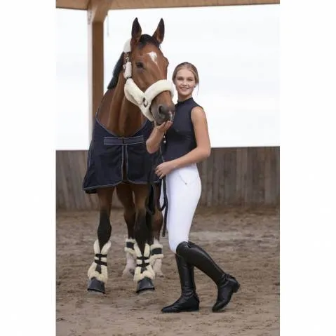 Quantit Limite Licol mouton Equi-Thme Teddy Ecru et noir - Poney