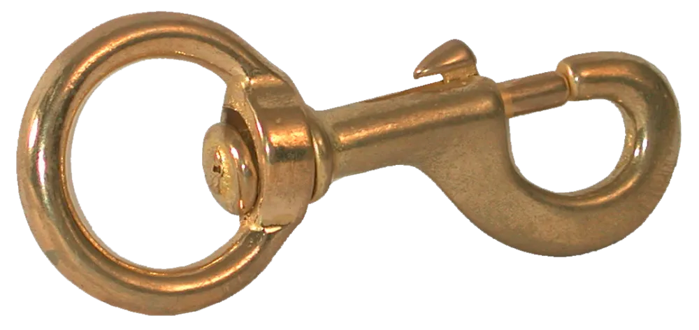 Authentique Mousqueton tirette laiton 25mm