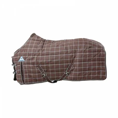 Couverture Equi-Thme carreaux - Marron - 125 Marque