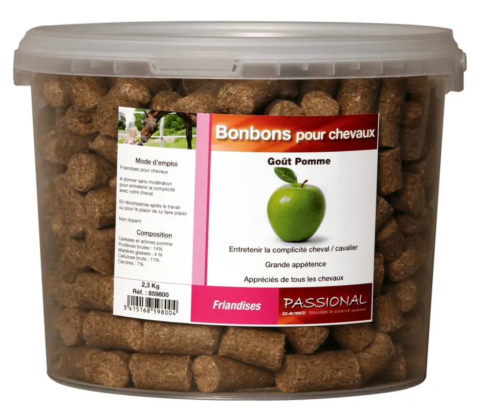 Bonbons pour chevaux got pomme 2,3kg PASSIONAL Commander Maintenant