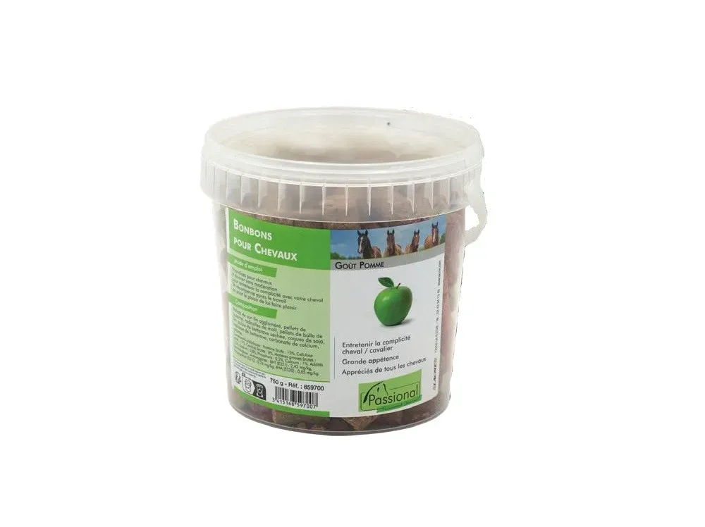 Bonbons pour chevaux got pomme 750g PASSIONAL Retour Gratuit