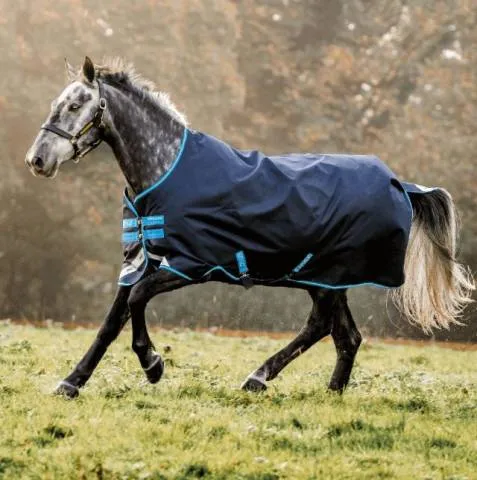 Couverture d'extrieur AMIGO Bravo 12 Turnout 100g - HORSWARE - Bleu marine - 145cm/6'6 Meilleur Choix