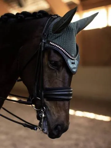 Bonnet anti-mouches Sycamore Green - Equestrian Stockholm - Poney Produit De Marque