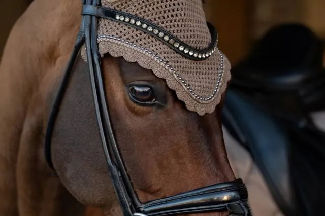 Bonnet anti-mouche Pearls PLATINUM 2025 - Eskadron - dition limite - Jaune - Cheval Prix Rduit