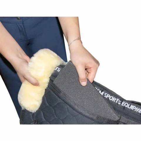 Amortisseur en mouton vritable avec inserts HKM - Naturel Authentique