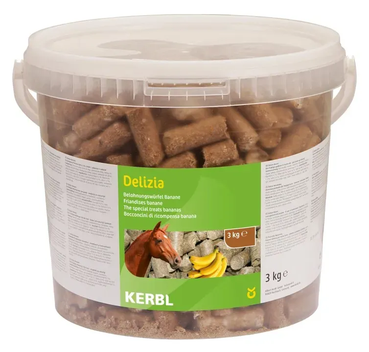 Friandises Delizia pour chevaux 3kg banane Prix Promo