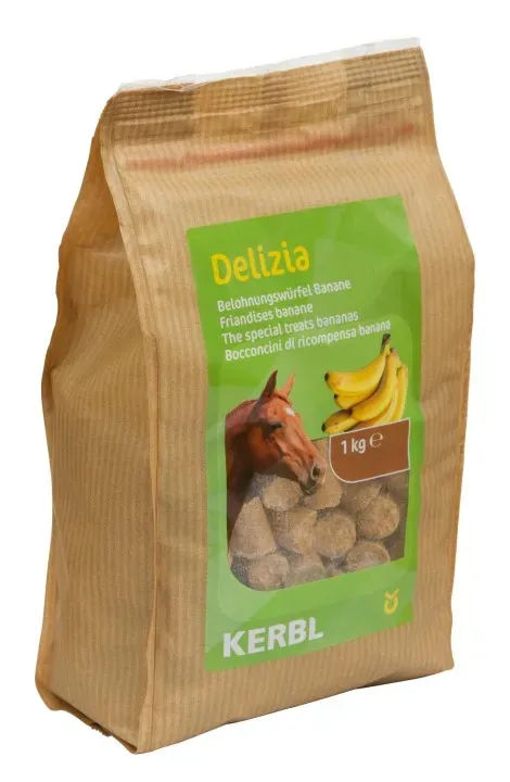 Offre Du Jour Friandises Delizia pour chevaux 1kg banane