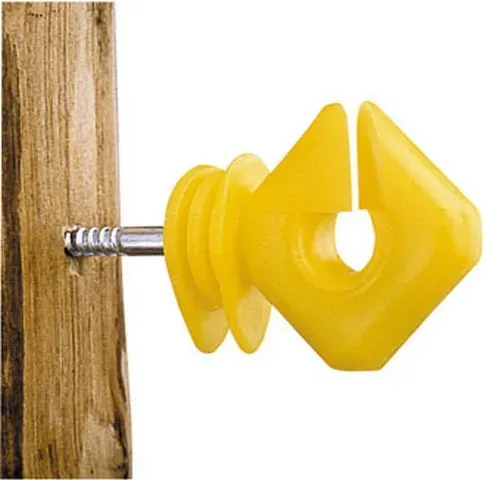 Isolateur vis jaune renforc piquet bois (x25) Offre Du Jour