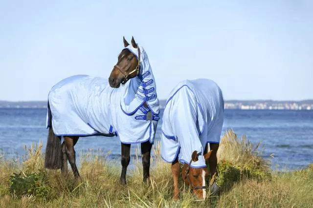 Couverture anti-insectes Amigo Ripstop Hoody - Horseware - Rsistante et respira - BLEU CIEL - 7'0 / 160 CM Offre Du Jour